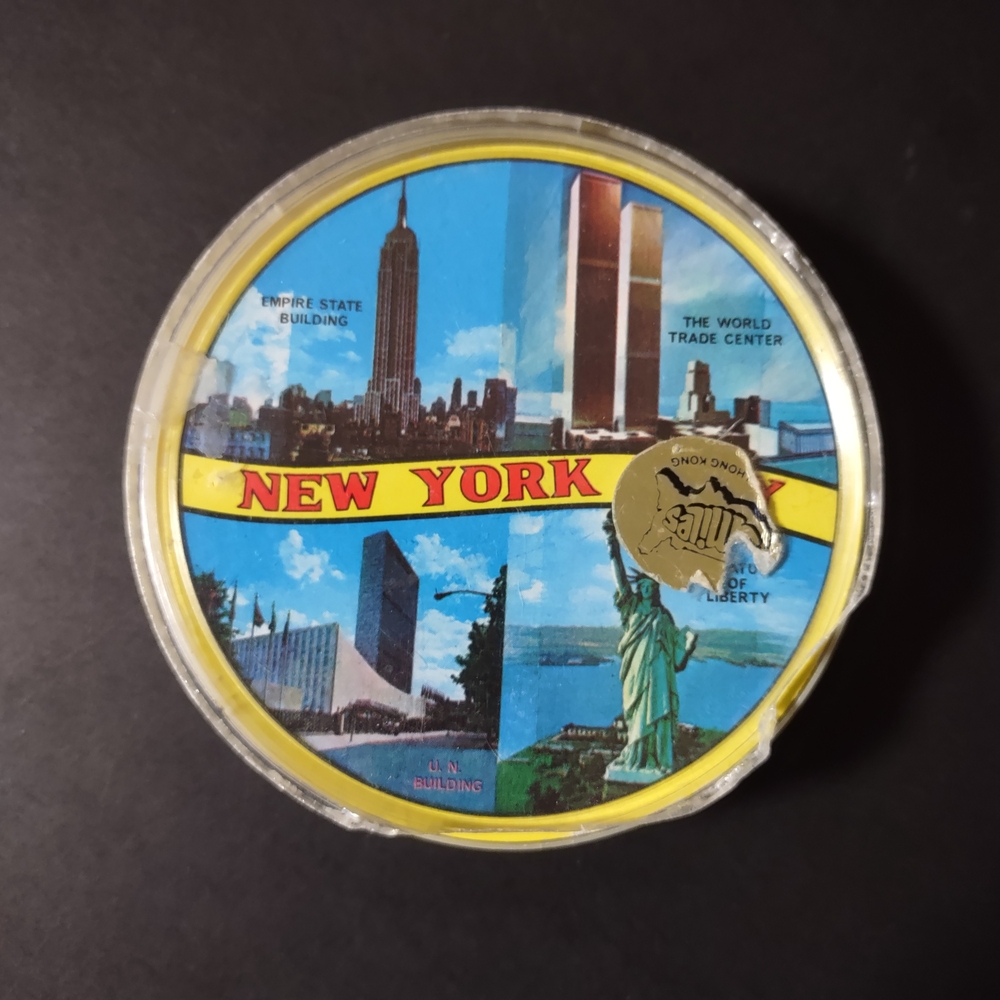4/$20 Vintage New York Round Playing Cards Souvenir Made In Hong Kong